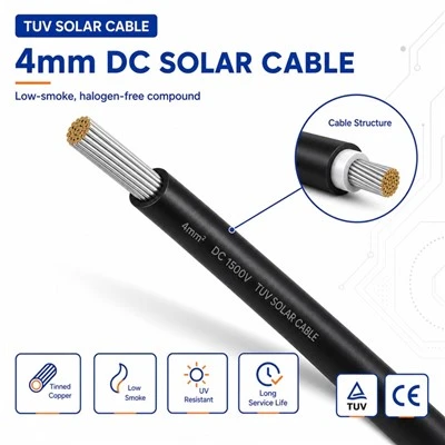 4mm DC-aurinkokaapeli